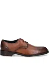 Hugo Boss Derreck Italian Leather Derby Shoes Men In Brown