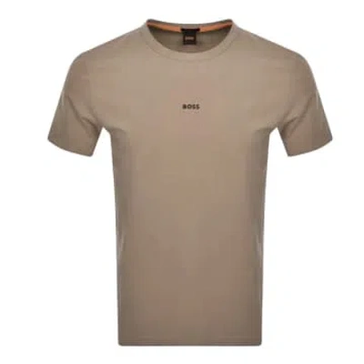 Hugo Boss Tchup Polo Shirt In Brown