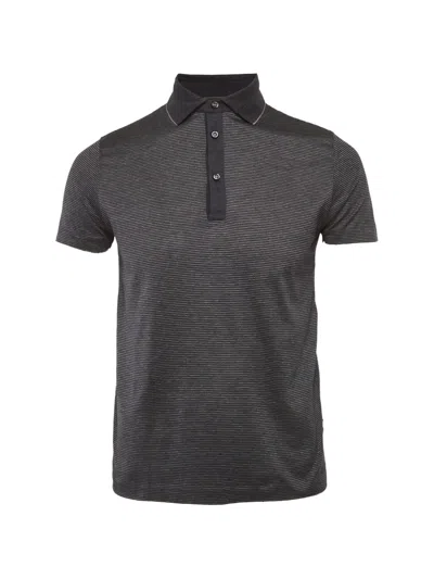 Pre-owned Hugo Boss Teatina Striped Polo Shirt In Blue