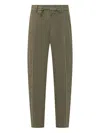 Hugo Boss Boss Green Boss Cotton Drawstring Trousers In Green