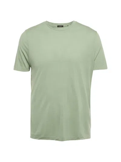 Pre-owned Hugo Boss Tech Wool Crew-neck T-shirt In Green