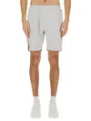 Hugo Boss Boss Technical Fabric Bermuda Shorts In Grey