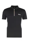 Hugo Boss Boss Technical Fabric Polo Shirt In Black
