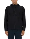 Hugo Boss Regular-fit Zip-up Hoodie With Quick-dry Performance In Black