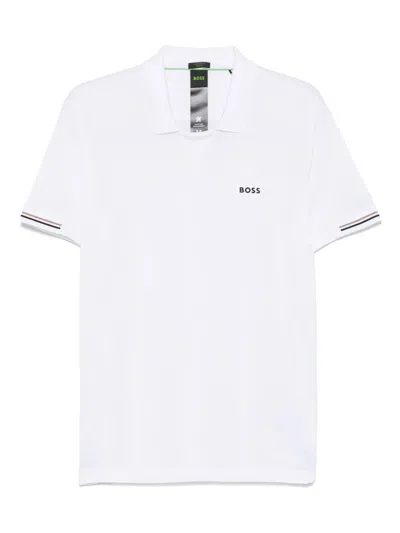 Hugo Boss Technical-jersey T-shirt In White