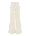 Hugo Boss Ivory Stretch Polyester Blend Joggers In White