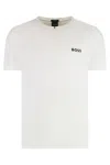 Hugo Boss Slim Fit Crew Neck T-shirt With Back Stripe Detail In White