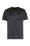 Hugo Boss Technical Fabric Crew Neck T-shirt In Black