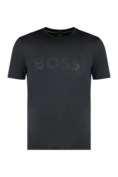 Hugo Boss Techno Fabric T-shirt In Black