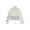 Hugo Boss Teddy Jacket With Embroidered Logo And Colour-blocking In White