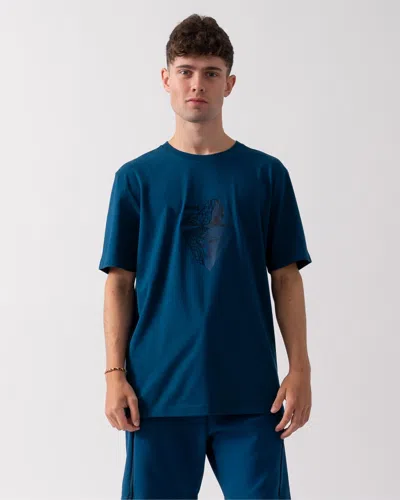 Hugo Boss Tee 8 Mens Graphic Print T-shirt In Blue