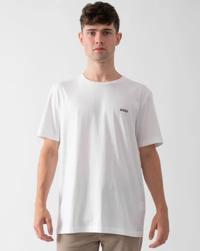 Hugo Boss Tee Pima Mens Logo T-shirt In White