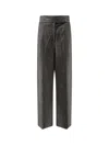 Hugo Boss Telda Viscose And Virgin Wool Trousers In Black