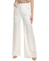 Hugo Boss Womens Pocket Cotton Ankle Pants In White