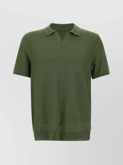 Hugo Boss "tempio" Cotton Polo Shirt In Green