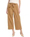 Hugo Boss Tapered-fit Wide-leg Trousers With Fabric Belt In Brown