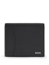 Hugo Boss Black Saffiano Leather Wallet In Black