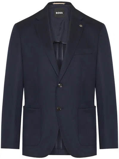 Hugo Boss Textured Blazer In Blue | ModeSens