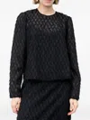 Hugo Boss Textured Blouse In Multi