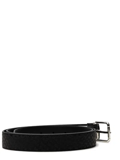Hugo Boss Textured Buckle Belt In Black