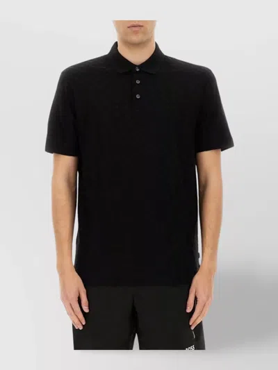 Hugo Boss Textured Cotton Polo Short Sleeves