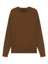 Hugo Boss Silk Sweater With Prince Of Wales Check Structure In Brown
