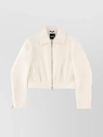 HUGO BOSS TEXTURED FABRIC LONG SLEEVE JACKET