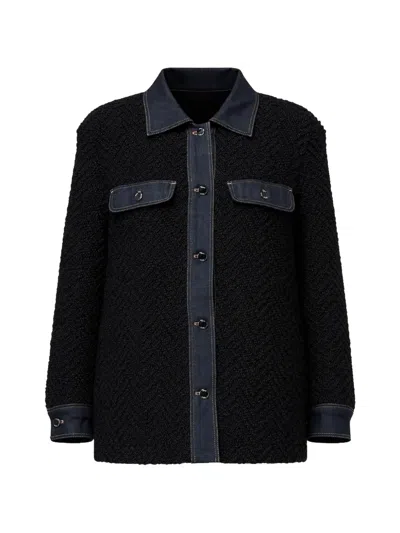 Hugo Boss Textured Jacket In Black