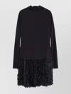Hugo Boss Textured Knitwear With Long Sleeves And Fringe In Black