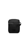 Hugo Boss Textured Messenger Bag In Black