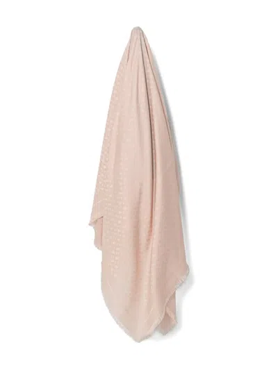 Hugo Boss Textured Scarf In Pink