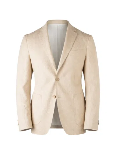 Hugo Boss Textured Single Breasted Blazer In Brown