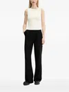 Hugo Boss Slim-fit Sleeveless Top With Irregular Ribbed Structure In White