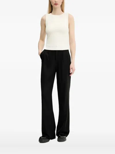 Hugo Boss Textured Sleeveless Tank Top In White
