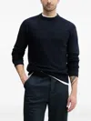 Hugo Boss Textured Sweater In Blue