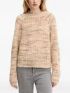 Hugo Boss Textured Sweater In Neutral