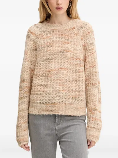 Hugo Boss Textured Sweater In Neutral
