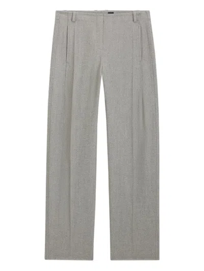 Hugo Boss Textured Trousers In Gray