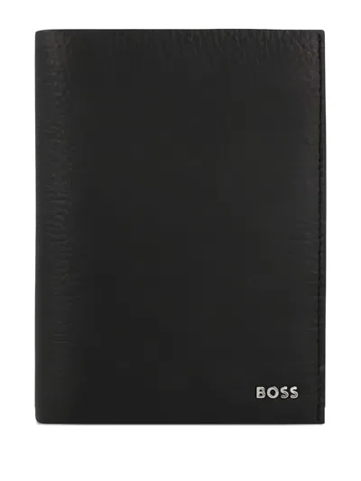 Hugo Boss Textured Wallet In Black