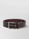 Hugo Boss Textured Woven Leather Belt With Adjustable Length In Brown