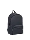 Hugo Boss Textured Zip-fastening Backpack In Blue