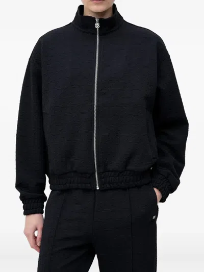 Hugo Boss Textured Zip Jacket In Black