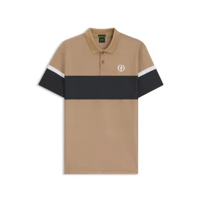 Hugo Boss The Open Active Paddy Polo Shirt In Neutral