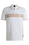 Hugo Boss The Open Polo Shirt With Special Artwork In White