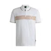 Hugo Boss The Open Polo Shirt With Special Artwork In White