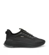 Hugo Boss Ttnm Evo Trainers With Ribbed Sole In Black