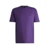 Hugo Boss Thermo-regulating T-shirt In Cotton With Double B Monogram In Purple