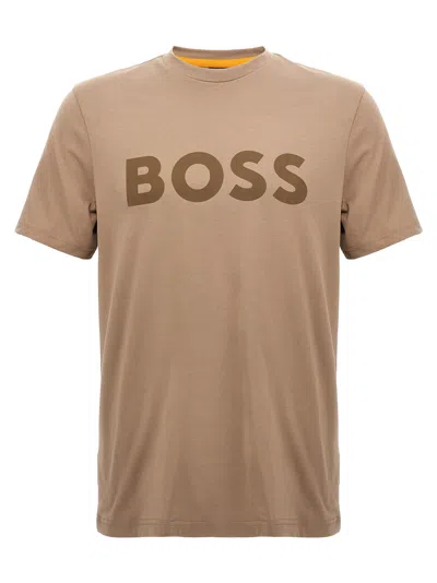 Hugo Boss Thinking 1 T-shirt In Brown