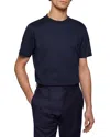 Hugo Boss Thompson 02 Cotton Solid Tee In Dark Blue