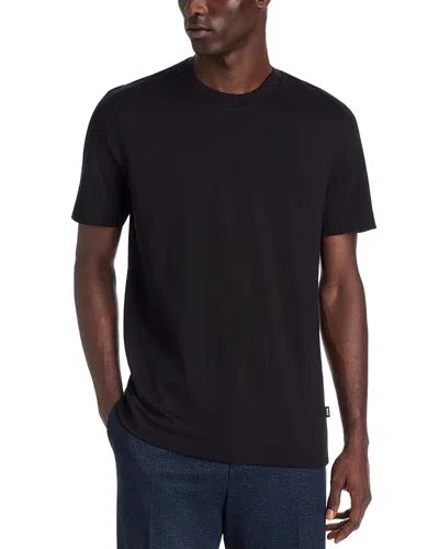 Hugo Boss Thompson Cotton Regular Crewneck T-shirt In Black